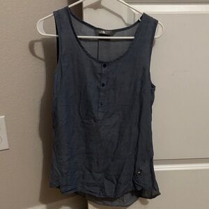 The North Face Women's Slate Blue Button-Front Sleeveless Tank